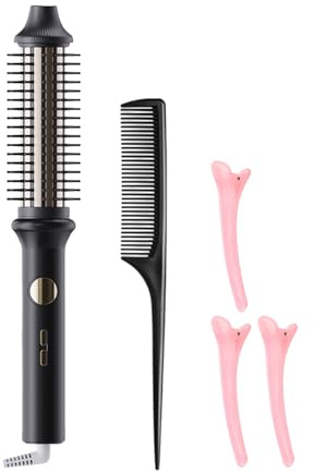 Spazzole per Arricciare i Capelli con Calore | Pettine Rotondo Elettrico Stilizzante Riscaldato - Styler Privo Di Pettine Per Ricci Volume Spegnimento Automatico Per Casa E Viaggio Salone E