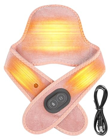 Coussin Chauffant Cervical, Portable Coussin Chauffant Sans Fil 3 Températures Coussins Chauffante Pour Le Cou Et Les Épaules Rechargeable Massage De Cou Pour Femmes Hommes Personnes Âgées Maison