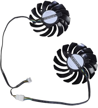 QUEENYARD 2 ventiladores de refrigeración PLD09210B12HH de 85 mm, 4 pines, fácil instalación, gestión del calor, gestión de refrigeración para tarjetas gráficas GTX1660S, PC para juegos