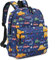 Zicac Kid Book Backpack Toddler Backpack Baby Child School Bag Kindergarten Canvas Daypack Cartoon Coin Purse for Children Boys Girls(Darkblue,M)