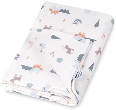 Julius Zöllner Jersey Decke ungefüttert aus 100% Baumwoll-Jersey | Gr. 70x100 cm | Made in Germany | OEKO-TEX® STANDARD 100 | Little Fox