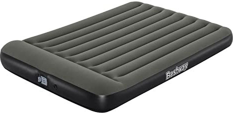 Bestway TriTech Luftbett mit integrierter Akku-Pumpe Double XL/Lo 203 x 152 x 30 cm, Grau