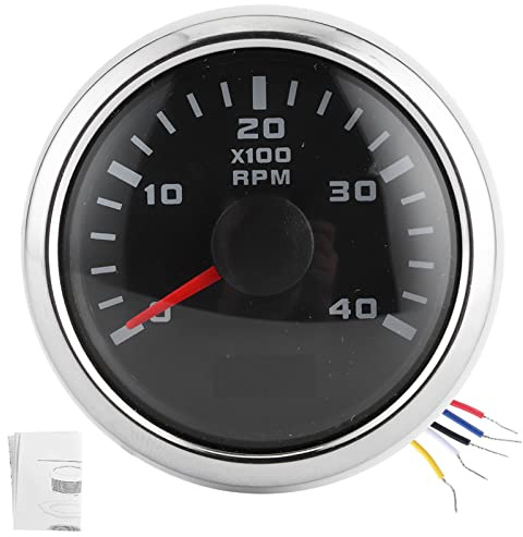 Hastighetsmätare Digital varvräknare 52mm 4K RPM LCD-timmesvisning Vattentät för Yacht-motorcykel