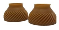 Thorocare Helo Bell Boots: Large (L). Heavy Duty Protection. Great for Turnout! Natural Pull On 100% Gum Rubber