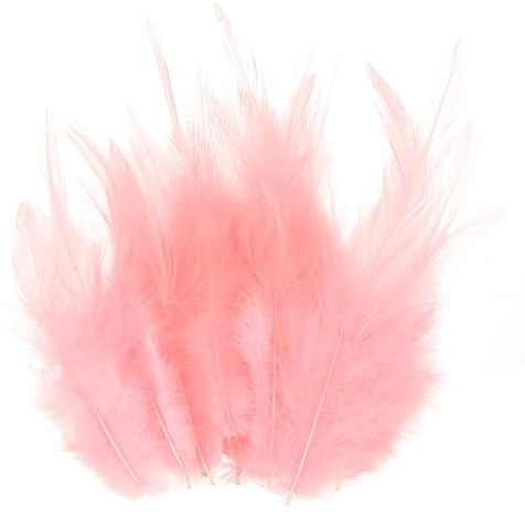 M METERXITY 300-pack sadel hackle tupp fjäder, 8-15 cm / 3-6 tum bulk naturliga fluffiga fjädrar för hantverk/bröllop/drömfångare/gör-det-själv hantverksdekorationer [champagne]
