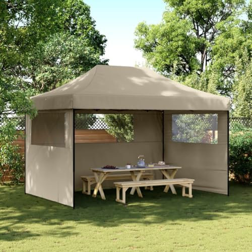 Folding Party Tent with 3 Side Walls - Pop-Up Gazebo for Outdoor Events, Camping, Weddings, and Beach Gatherings - Easy Setup Garden Pavilion