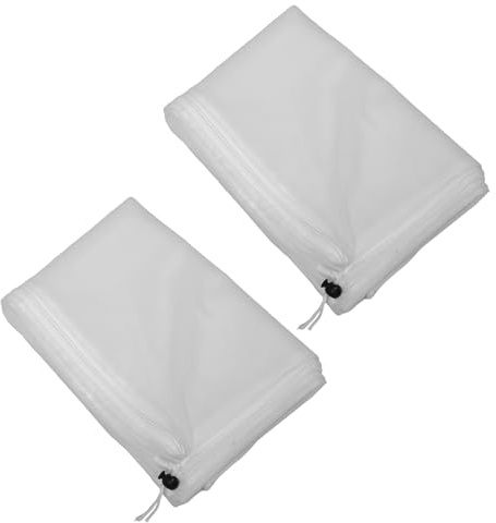 SEWACC Cubierta Anticongelante para Plantas 80X120 CM Funda de Tela No Tejida Cremallera y Cordón Ajustable Protección Invernal Reutilizable para Macetas Arbustos y Árboles