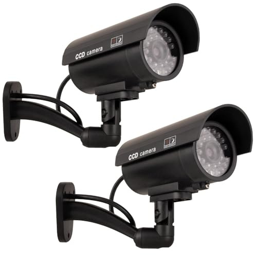Maclean IR9000 B kamera Dummy övervakningskamera attrapp larmsystem kamera vattentätt LED-ljus (2)