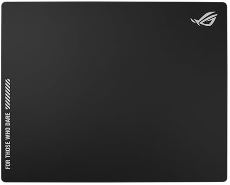 ASUS ROG NH04 ROG Moonstone ACE Gaming Mousepad, 19.69 x 15.75 x 0.16 in, Large Size, Ultra-Smooth Surface, Tempered Glass, Esports & FPS Gaming, Black