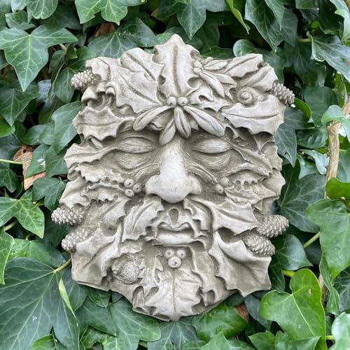 Placa colgante de piedra de hombre verde de invierno | Adorno de jardín de hiedra de cuatro estaciones
