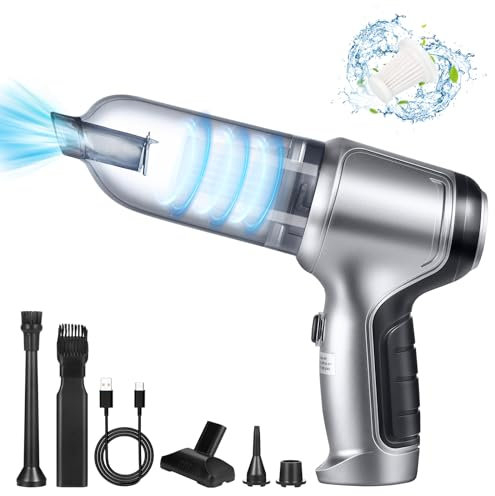 Handstaubsauger Akku, Autostaubsauger , 3 in 1 Kabelloser Auto Staubsauger mit HEPA Filter -120W High Power bürstenlose Motoren, Tragbar Leicht Mini Staubsauger, für Auto/Haus/Büro/Tierhaare (Schwarz)