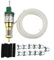 12V Ultra-Leise Dieselheizung Pumpe für Luftstandheizung, Elektronische Impulspumpe 22ml - Passend für 1KW-5KW Diesel/Benzin Heizgeräte inkl. Kraftstoffschlauch-Set (Silber/Grün, Metallgehäuse)