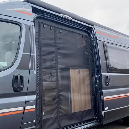 Zanzariera Per Porta Del Furgone, Tenda Per Camper Con Cerniera E Chiusura Magnetica, Rete Per Furgone