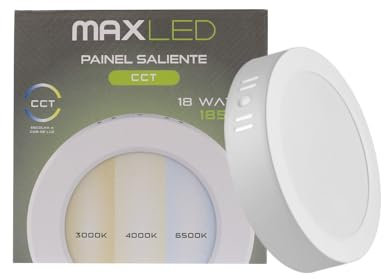 Maxled, Light is Led! 18W Round Surface Mounting Panel Light 1850Lumen Warm White 3000K Neutral 4000K Cool 6500K Ultra-Thin Ceiling Light LED Ceiling Lamp for Living Room Kitchen Porch Not Dimmable