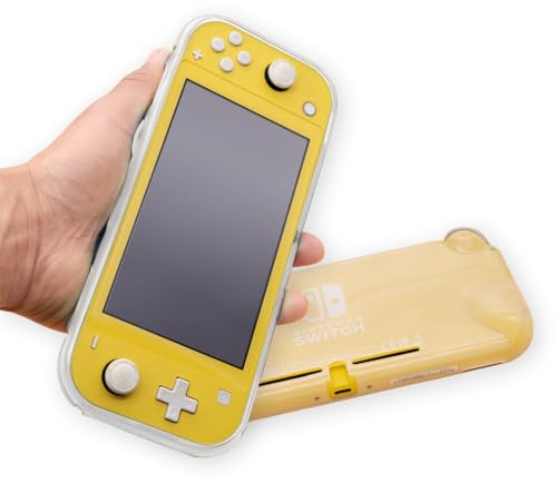 Oniartasy Semi-Transparent TPU Case for Nintendo Switch Lite - Shockproof Slim Half Cover with Heat Ventilation & Anti-Slip & Ergonomic Grip (Frosted Clear)