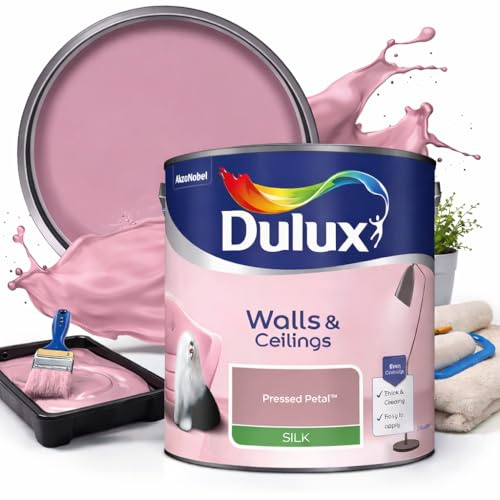 AXpower Inspirational Technology Empowering People Walls & Ceilings Silk Emulsion Paint – Pink 2.5L | Smooth Mid Sheen Interior Wall & Ceiling Paint | Rich Colour Finish with Excellent Coverage