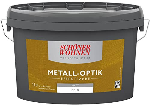 Schöner Wohnen 1 L. Metall-Optik Effektfarbe Gold matt, für ca. 10 m²