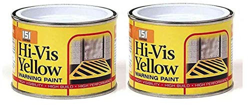 SDMAX 151 Hi-Vis Yellow Highway Warning Paint Tub, High Visibility For Safety, Tough And Durable, Versatile Use, Efficient Application - 180ml Tin, (Pack Of 2)