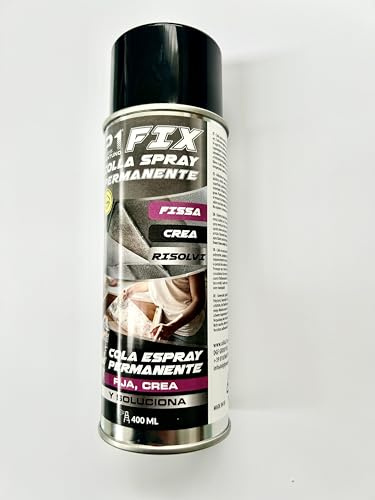 COLLA 21 Colla Spray Universale, Trasparente, per Carta, Tessuto, Legno, Polistirene, Plastica, Metallo, Pelle, Asciugatura Rapida, Bianca