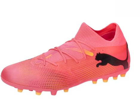 Puma Men Future 7 Match Mg Soccer Shoes, Sunset Glow-Puma Black-Sun Stream, 44 EU