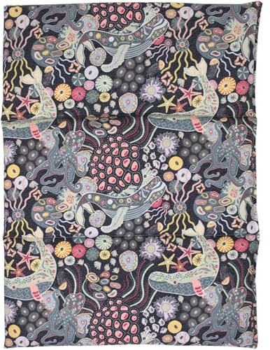 Saco térmico de semillas 40x30 cm (algodón orgánico Océano) - Almohada para la espalda o el vientre - Huesos de cerezas (Calor/Frio)