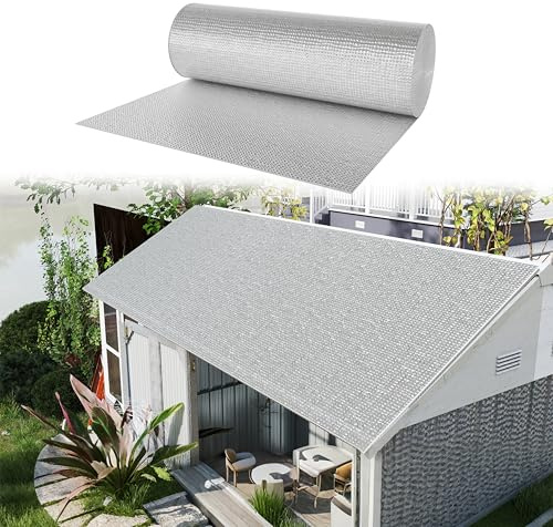 HENGMEI Isoleringsfilm, dubbel aluminium, husisolering, bubbelplast, 3–4 mm, isoleringsband, isoleringsfilm för värmeisolering, köldskydd (60 cm x 10 m)
