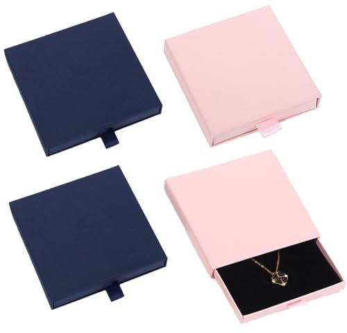 CATOR 4 Pezzi Scatola Regalo Piccola, portagioie donna, porta gioielli, Scatola Regalo con Coperchio, Semplice e Pratico, Sobrio e Unico, Molto Adatto per la conservazione dei Gioielli
