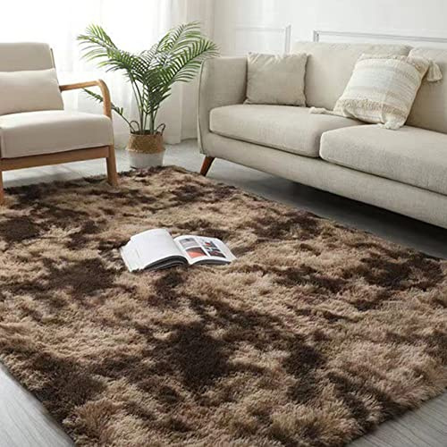 Tappeto in peluche antiscivolo, 60 x 140 cm, in pelle di agnello, colore marrone, morbido, per soggiorno, camera da letto, sala da pranzo, ufficio, accogliente e resistente, decorazione per la casa