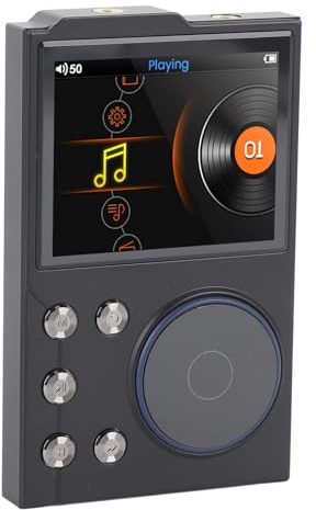 Bewinner HiFi Music Player, 2.4 Inch HD Display Lossless DSD DAC FLAC MP3 Digital Audible Player with Wireless APT X 5.3, for Car Home Travel Accessories