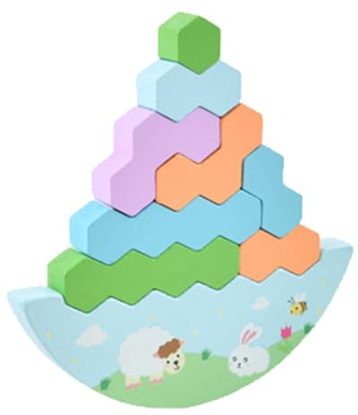 Générique Jouets d'Empilage en Bois | Jeu d'Empilage en Bois - Blocs de Construction pour Apprentissage Précoce,pour Le Développement Sensoriel l'Apprentissage Précoce la Motricité Fine Les de 2 à 5
