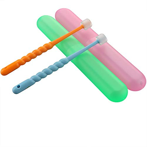 VTurboWay 2 Pcs 360-Degree Pet Toothbrush for Puppy, Small Dog and Cat, Colors May Vary
