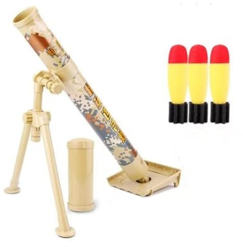 GDSCSKKS Jouets en Plastique de mortier for Enfants, Jouets lanceurs for garçons, Cadeaux for Enfants de Plus de Trois Ans (Color : Yellow)