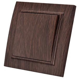 Interrupteur simple allumage,interrupteur mural Grain de bois foncé 1 voie,interrupteur mécanique mural 86 mm, interrupteur standard 10 Amp, 250 V