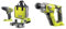 RYOBI - Perceuse-Visseuse Sans Fil 18V ONE+ - 2 Vitesses - Livrée avec 1 Batterie Lithium+ 2,0Ah & Marteau perforateur à batterie SDS-PLUS 18V 15Nm (sans batterie) - R18SDS-0