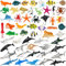 DOITEM 54 Stück Tiere-Figuren Set Ocean Spielfiguren Spielzeug Meerestier-Figuren Tierfigur kleine-Tiere Plastiktiere Mini-Tiere, Meer Ozean Fisch, zum Spielen oder als Deko
