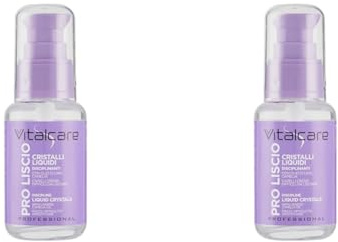 Vitalcare | PRO Liscio - Cristalli Liquidi Disciplinanti per Capelli Crespi e Difficili da Lisciare, con Cheratina e Olio di Avocado, per Capelli più Morbidi e Sani, 50 ml (Confezione da 2)