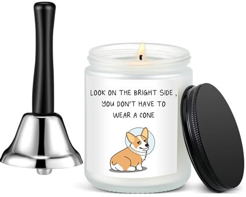 Newtay 2 Pcs Funny Get Well Gift for Women Men Post Surgery Recovery Gift Include Hand Call Bell and Lavender Scented Candle Cheer up Present for Women Men Friend