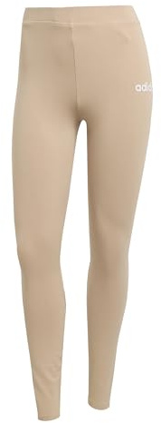 adidas Damen ESSENTIALS LINEAR COTTON LEGGINGS, warm sandstone/white, XL