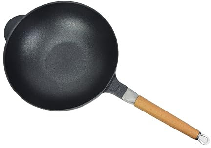Elettro Center PADELLA WOK ANTIADERENTE TEFLON, Diam.32cm. MANICO SMONTABILE, ELETTROCENTER