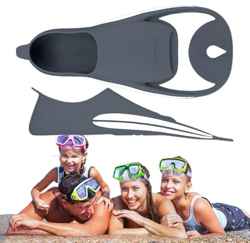 Juego de esnórquel para adultos con aletas – Tamaño de viaje corto ajustable | Aletas de natación | Tamaño de viaje Flipper | Equipo de Freitörungsausrüstung | Snorkel Set | Equipo deportivo para