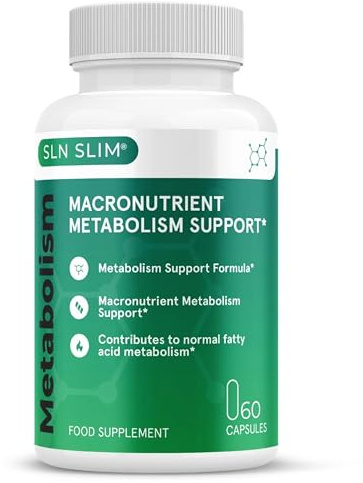 SLN Slim – Macronutrient Metabolism Support – 60 Capsules (1 Month Supply) – Food Supplement