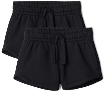 Amazon Essentials Pantalones Cortos de Felpa Francesa Niñas, Paquete de 2