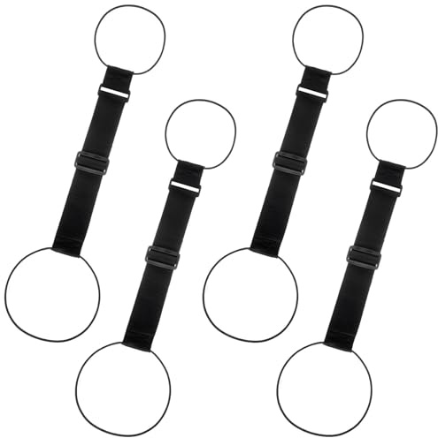 4 PCS Luggage Straps Bag Bungee, Adjustable Travel Packing Ties, Nylon Elastic Wrap Belts for Suitcases Rucksacks, Portable Travel Accessories(Black)