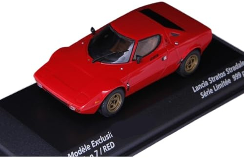 GEOQZRU 1 43 para Lancia Stratos 1974 Revista Edición Limitada Modelo De Coche Aleación Roja Raro Mini Vehículo Rojo Miniatura de colección