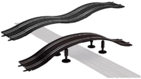 Carrera 20061649 61649 Hump Hill Bridge Set Section Add On Track Parts for GO & Digital 143 Slot Car Racing Sets, Black