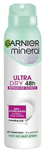 Garnier Deo-Spray, Anti-Transpirant, intensiver Schutz vor Körpergeruch & Achselnässe, bis zu 48 h Wirkung, Mineral UltraDry