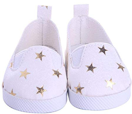 DUORUI Chaussures de Poupée Baskets Décontractées pour Poupée américaine 18 Pouces Motif Etoiles