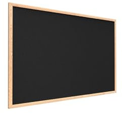 ALLboards Schwarz Pinnwand mit Holz Rahmen 90x60cm Korktafel Korkwand Pinnwand Kork Grau Oberfläche
