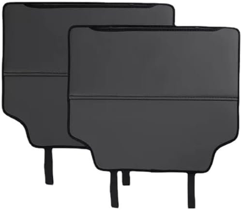 2Pcs Auto Rücksitz Anti Kick Pad für VW Touran/Tharu/Teramont/Tiguan, PU Leder Wasserdicht Auto Rückenlehnenschutz, Sitzschutz Auto Rückenlehne Car Organizer,A Black