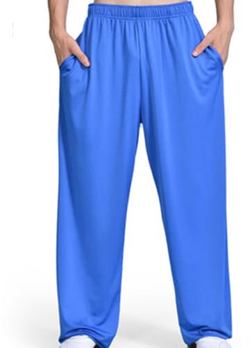 GImLy Taiji Training Hose Atmungsaktiv Und Bequem Kampfsport Kung Fu Qigong Shaolin Weite Beine Knickerbocker Für Damen Herren Elastischer Bund Sporthose,007,XL